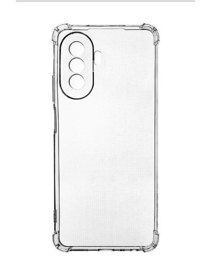 Клип-кейс PERO силикон для Huawei Nova Y70 прозрачный усиленный фото