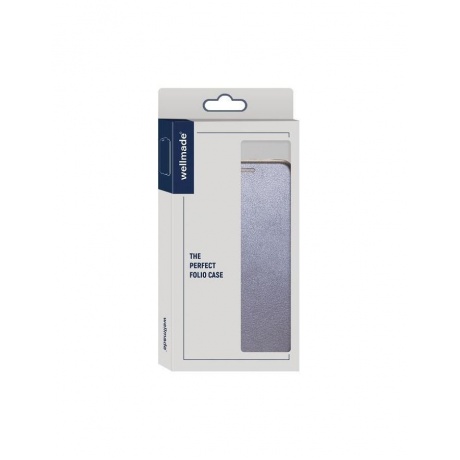 Чехол-книжка WELLMADE для Samsung A54 серебристый - фото 2
