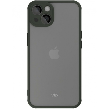 Чехол защитный vlp Matte case для iPhone 13, темно-зеленый - фото 1