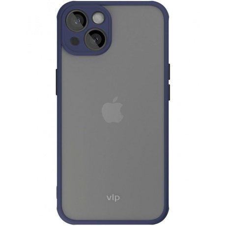 Чехол защитный vlp Matte case для iPhone 13, темно-синий - фото 1