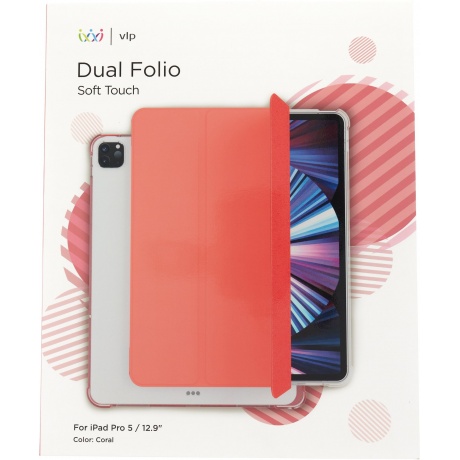 Чехол защитный vlp Dual Folio для iPad Pro 2021 (12.9''), коралловый - фото 8