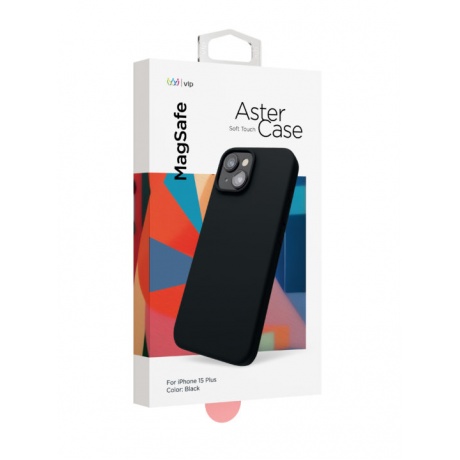 Чехол защитный VLP Aster Case с MagSafe для iPhone 14Plus/15Plus, черный - фото 3