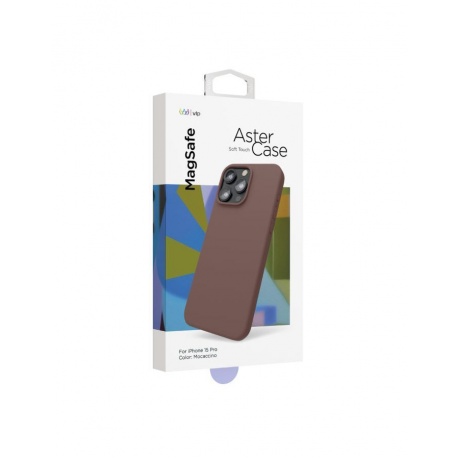 Чехол защитный VLP Aster Case с MagSafe для iPhone 15 Pro, моккачино - фото 2