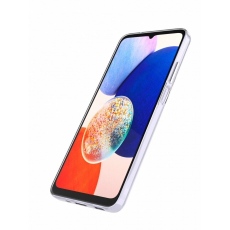 Чехол защитный VLP Crystal Case для Samsung Galaxy A14, прозрачный - фото 5