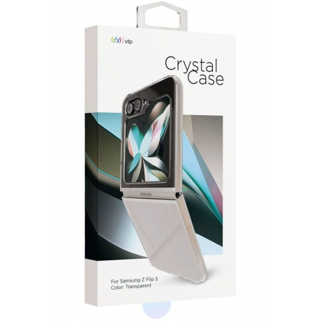 Чехол защитный VLP Crystal Case для Samsung Z flip 5, прозрачный - фото 1