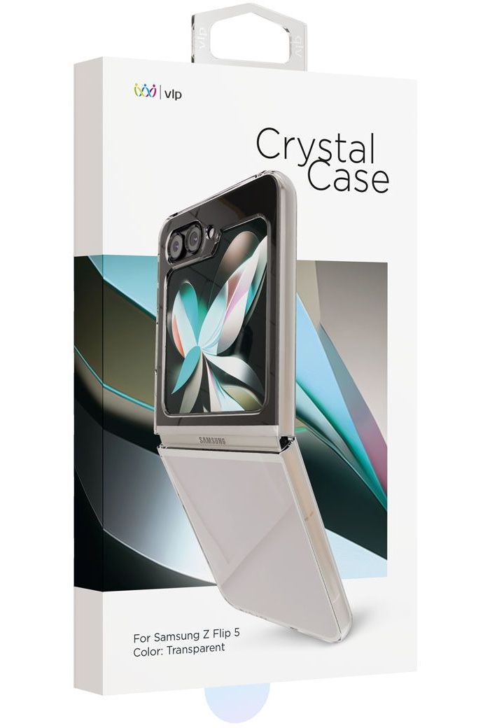 Чехол защитный VLP Crystal Case для Samsung Z flip 5, прозрачный