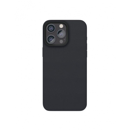 Чехол защитный VLP Ecopelle Case с MagSafe для iPhone 15 Pro, черный - фото 4