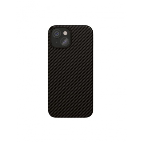 Чехол защитный VLP Kevlar Case с MagSafe для iPhone 15 Plus, черный - фото 1