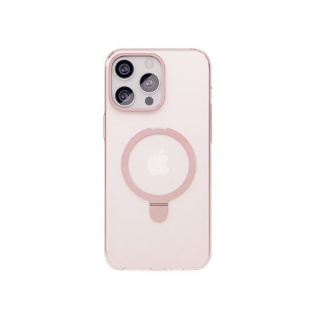 Чехол защитный VLP Ring Case с MagSafe подставкой для iPhone 15 Pro, розовый - фото 1