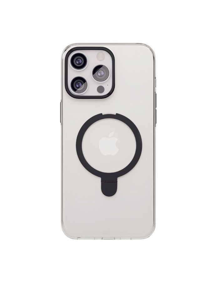 Чехол защитный VLP Ring Case с MagSafe подставкой для iPhone 15 ProMax, черный
