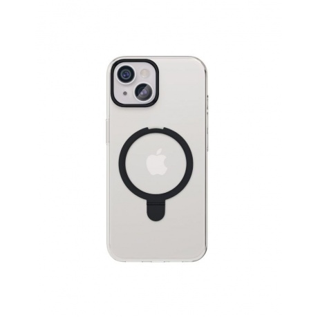 Чехол защитный VLP Ring Case с MagSafe подставкой для iPhone 15, черный - фото 1