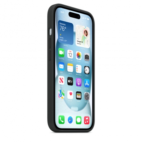 Чехол оригинальный Apple для Iphone 15 Silicone Case - Black - фото 7