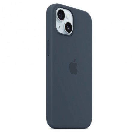 Чехол оригинальный Apple для Iphone 15 Silicone Case - Storme Blue - фото 6