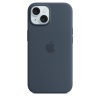 Чехол оригинальный Apple для Iphone 15 Silicone Case - Storme Bl...