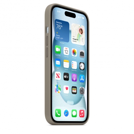 Чехол оригинальный Apple для Iphone 15 Silicone Case - Clay - фото 7