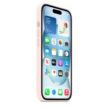 Чехол оригинальный Apple для Iphone 15 Silicone Case - Light Pink - фото 7