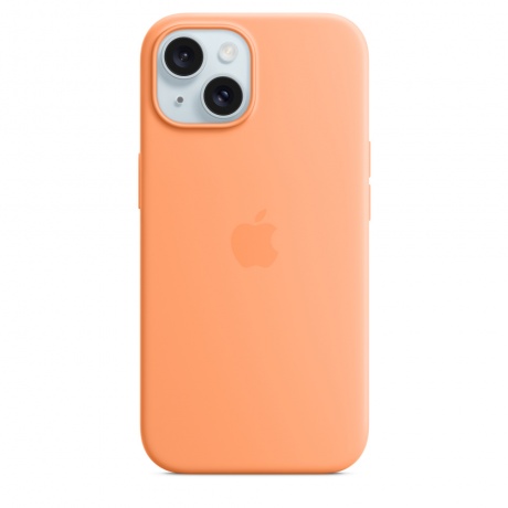 Чехол оригинальный Apple для Iphone 15 Silicone Case - Orange Sorbet - фото 1