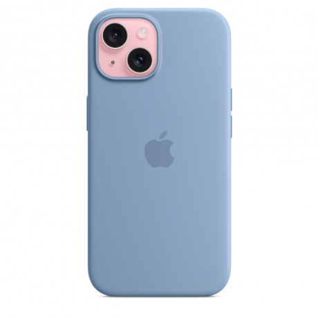 Чехол оригинальный Apple для Iphone 15 Silicone Case - Winter Blue - фото 2
