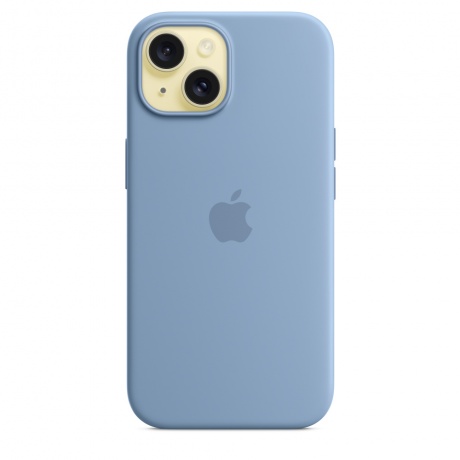 Чехол оригинальный Apple для Iphone 15 Silicone Case - Winter Blue - фото 3