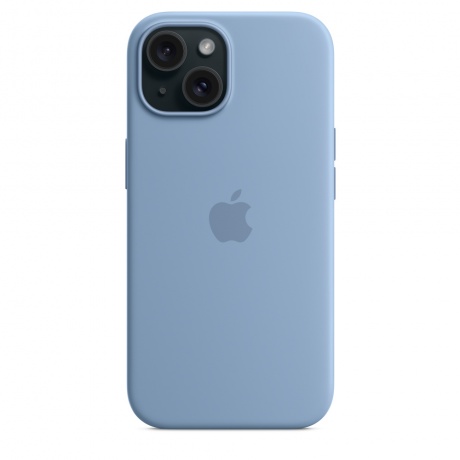 Чехол оригинальный Apple для Iphone 15 Silicone Case - Winter Blue - фото 5
