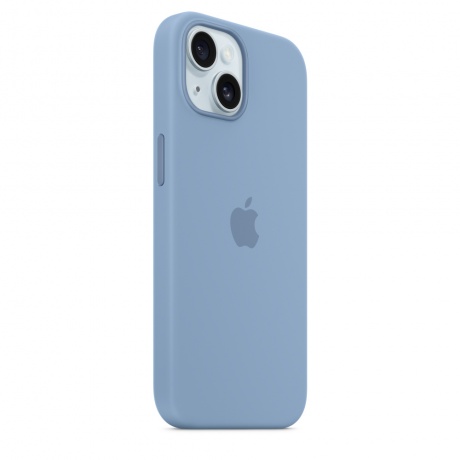 Чехол оригинальный Apple для Iphone 15 Silicone Case - Winter Blue - фото 6