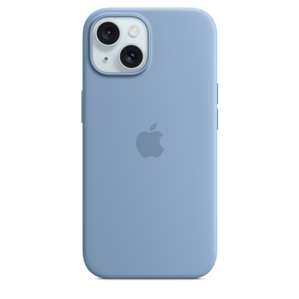 цена Чехол оригинальный Apple для Iphone 15 Silicone Case - Winter Blue