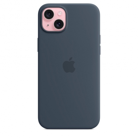 Чехол оригинальный Apple для Iphone 15 Plus Silicone Case - Storme Blue - фото 2