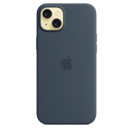 Чехол оригинальный Apple для Iphone 15 Plus Silicone Case - Storme Blue - фото 3