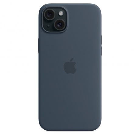 Чехол оригинальный Apple для Iphone 15 Plus Silicone Case - Storme Blue - фото 5