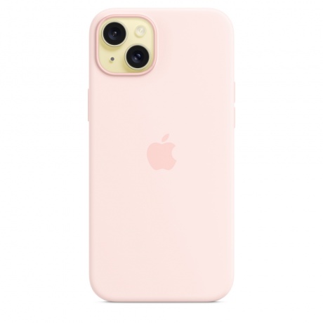 Чехол оригинальный Apple для Iphone 15 Plus Silicone Case - Light Pink - фото 3