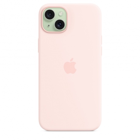 Чехол оригинальный Apple для Iphone 15 Plus Silicone Case - Light Pink - фото 4