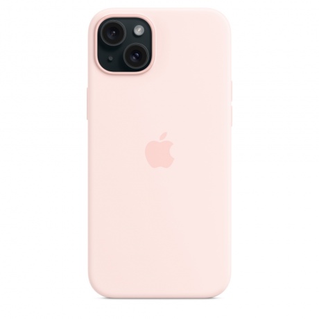 Чехол оригинальный Apple для Iphone 15 Plus Silicone Case - Light Pink - фото 5