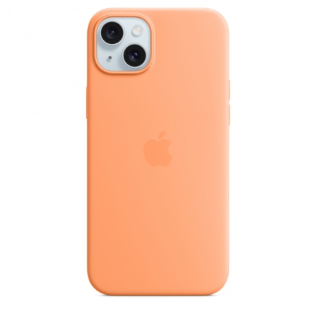 Чехол оригинальный Apple для Iphone 15 Plus Silicone Case - Orange Sorbet - фото 1