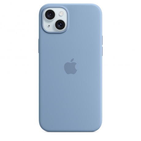 Чехол оригинальный Apple для Iphone 15 Plus Silicone Case - Winter Blue - фото 1