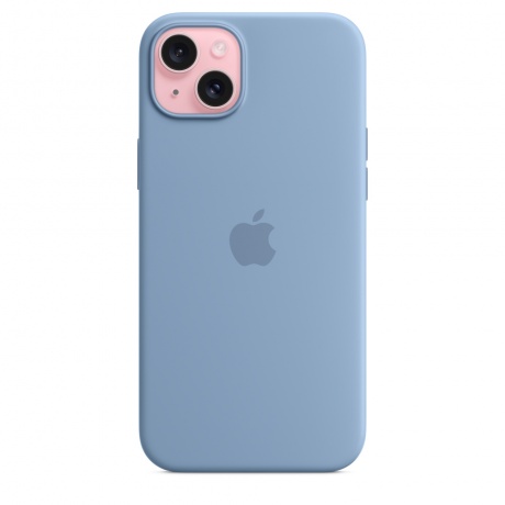 Чехол оригинальный Apple для Iphone 15 Plus Silicone Case - Winter Blue - фото 2