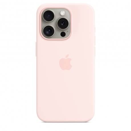 Чехол оригинальный Apple для Iphone 15 Pro Silicone Case - Light Pink - фото 1