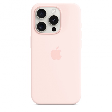 Чехол оригинальный Apple для Iphone 15 Pro Silicone Case - Light Pink - фото 3