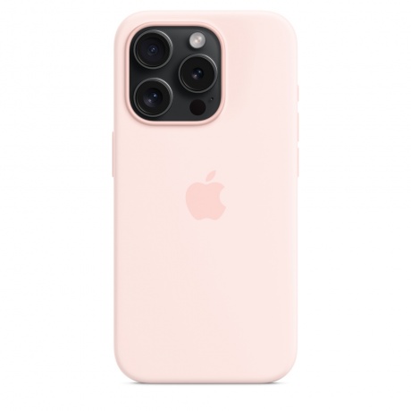 Чехол оригинальный Apple для Iphone 15 Pro Silicone Case - Light Pink - фото 4