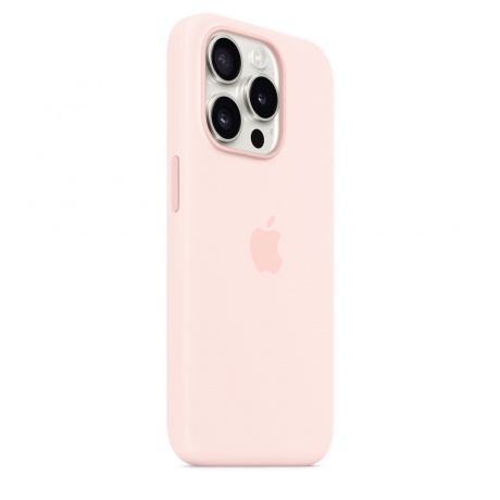 Чехол оригинальный Apple для Iphone 15 Pro Silicone Case - Light Pink - фото 5