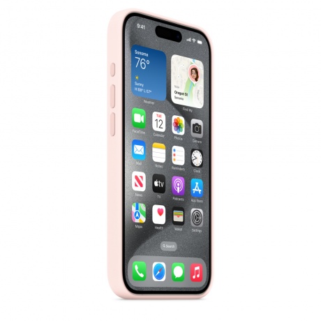 Чехол оригинальный Apple для Iphone 15 Pro Silicone Case - Light Pink - фото 6