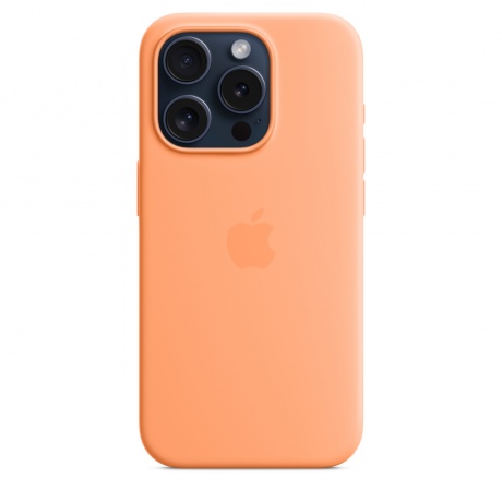 Чехол оригинальный Apple для Iphone 15 Pro Silicone Case - Orange Sorbet - фото 2