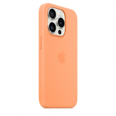 Чехол оригинальный Apple для Iphone 15 Pro Silicone Case - Orange Sorbet - фото 5