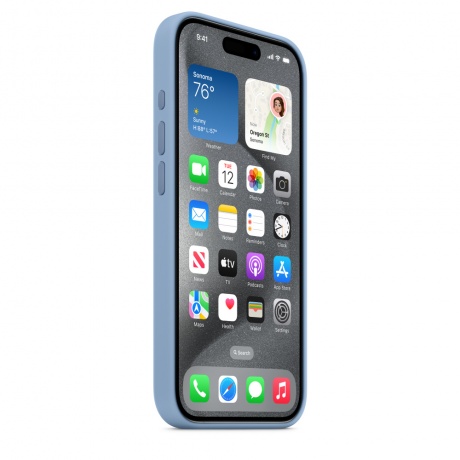 Чехол оригинальный Apple для Iphone 15 Pro Silicone Case - winter clay - фото 6