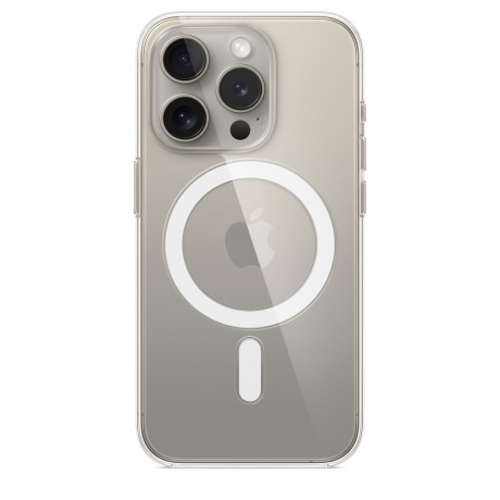 Чехол оригинальный Apple для Iphone 15 Pro Silicone Case - Clear - фото 1