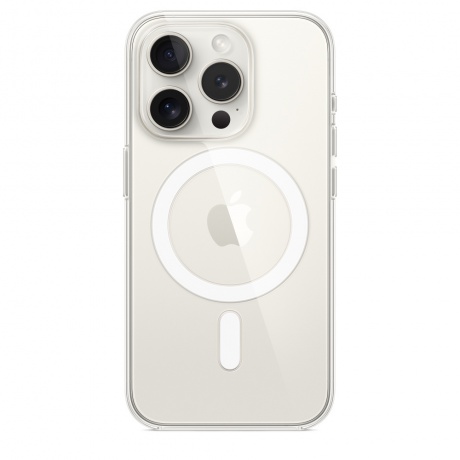 Чехол оригинальный Apple для Iphone 15 Pro Silicone Case - Clear - фото 3
