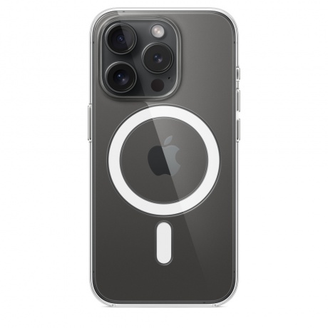 Чехол оригинальный Apple для Iphone 15 Pro Silicone Case - Clear - фото 4