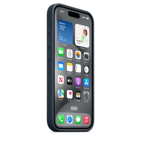 Чехол оригинальный Apple для Iphone 15 pro Woven case - Blue - фото 6