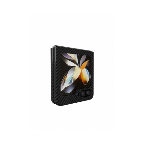 Чехол защитный VLP Kevlar Case для Samsung Z flip 5, черный - фото 5