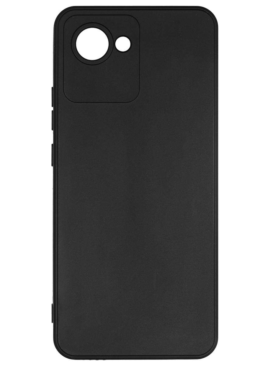 Клип-кейс PERO софт-тач для Realme С30S черный