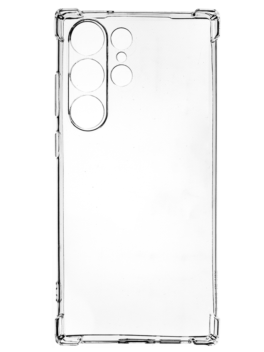 Клип-кейс PERO силикон для Samsung S24 Ultra прозрачный усиленный
